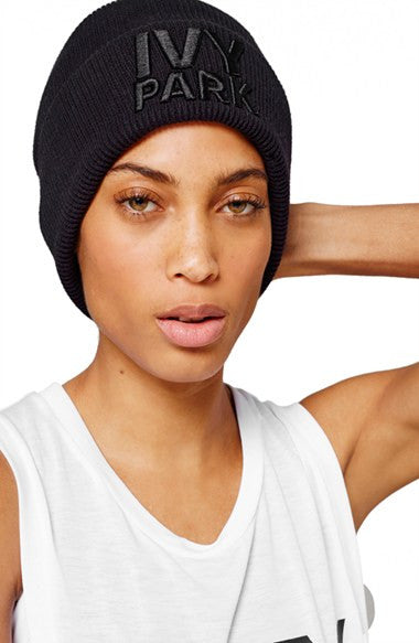 IVY PARK Logo Ribbed Beanie