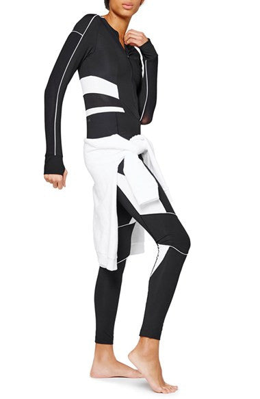 IVY PARK Biker Colorblock Full Length Bodysuit