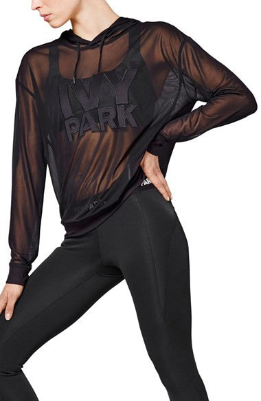 IVY PARK Logo Sheer Mesh Hoodie