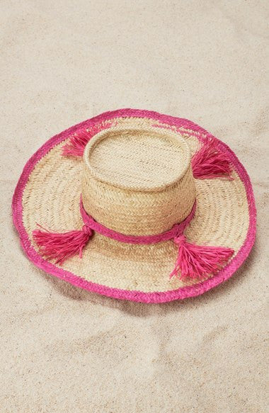 Woven Tassel Hat