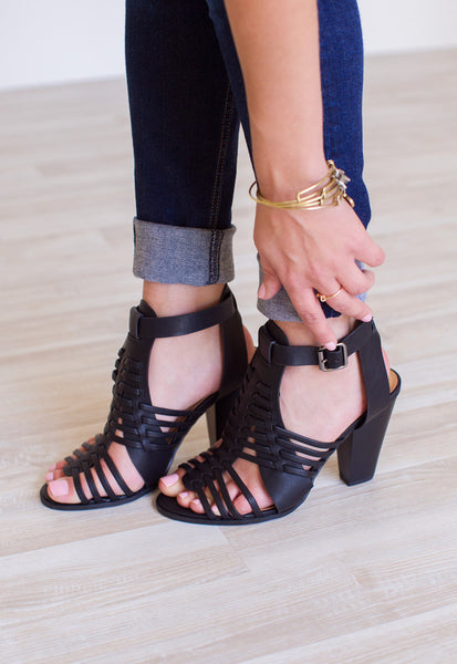 Auden Caged Heels - Black